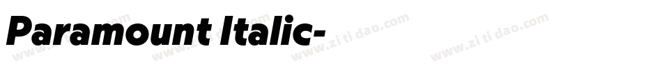 Paramount Italic字体转换
